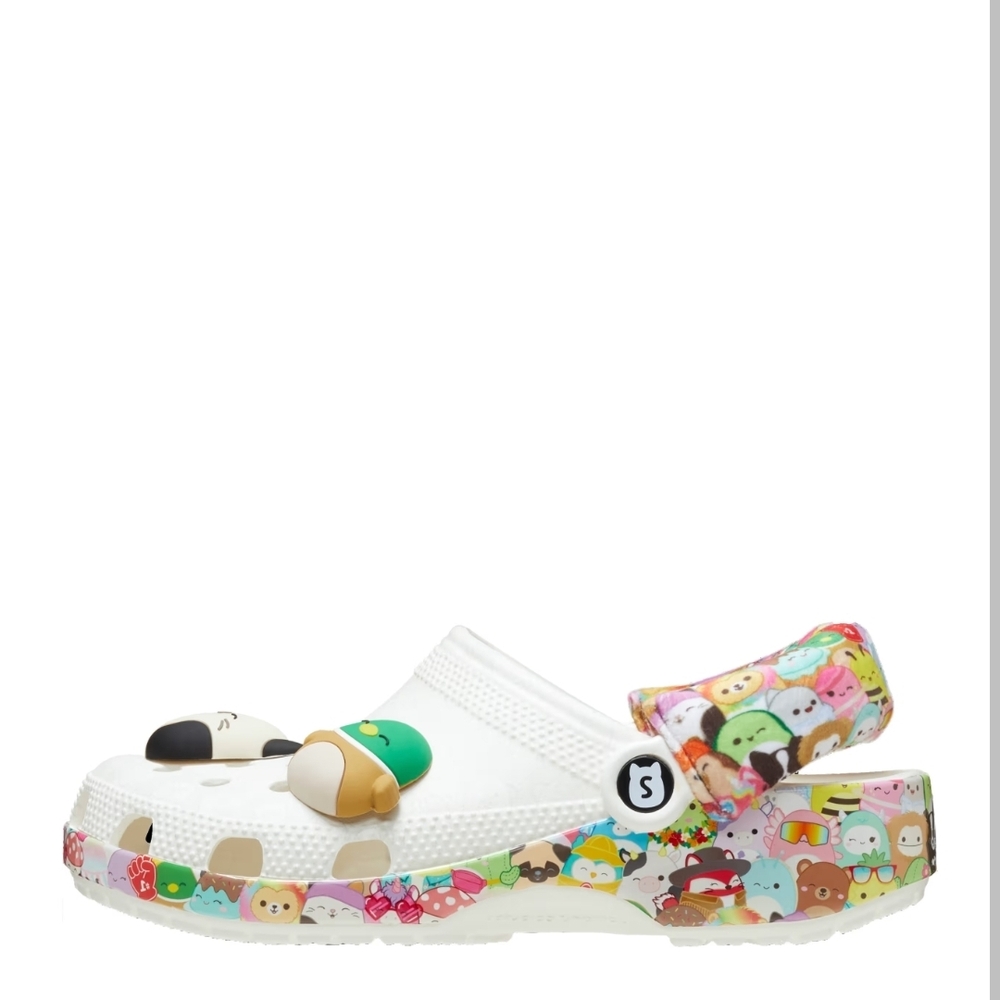 CROCS White Mules with Colorful Charms - Picture 3 of 4